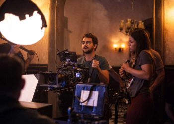 Cineasta José María Cabral, durante rodaje. - Fuente externa.