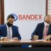Juan Mustafá, gerente general de Bandex, y Edgar del Toro, gerente General de Banco Lafise.