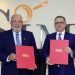 Julio Sánchez Maríñez, rector del Intec y Gabriel Castro, superintendente del Mercado de Valores.