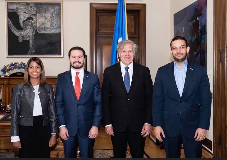 karina mancebo directora ejecutiva de anje guillermo julián presidente de anje luis almagro secretario general de la oea radhamés martínez primer vicepresidente de anje