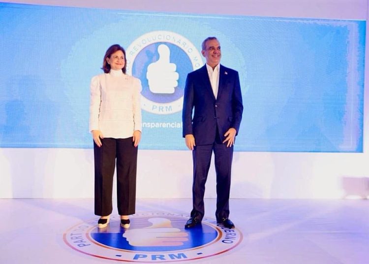 Luis Abinader y Raquel Peña, presidente y vicepresidenta de República Dominicana, respectivamente. - Fuente externa.