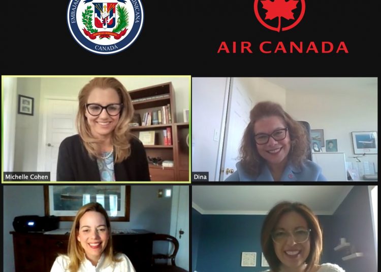 La embajadora Michelle Cohen en reunión con Air Canada.