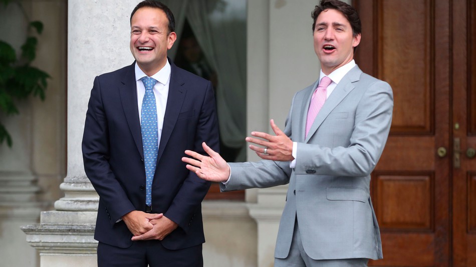 leo varadkar y justin trudeau, en dublin