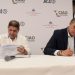 Ministro de Agricultura, Limber Cruz, junto a Ángel David Taveras, director ejecutivo del ODAC. - Fuente externa.