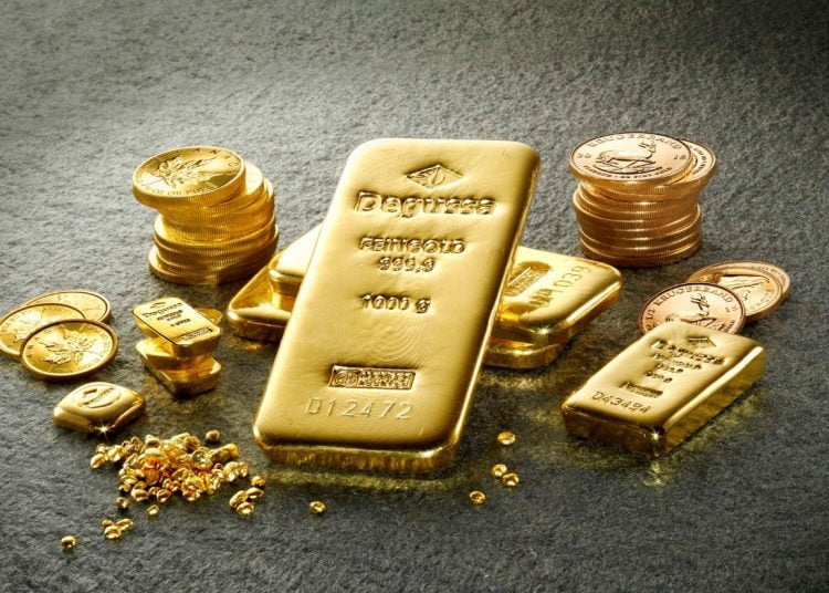 Lingotes de oro, oro metal