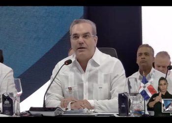 El presidente de la República, Luis Abinader, durante la primera sesión de la XXVIII Cumbre Iberoamericana. | Fuente externa.