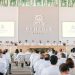 El presidente Luis Abinader encabeza la mesa de la ceremonia que da inicio a la construcción del complejo hotelero St. Regis Cap Cana Resorts & Residences. | Fuente externa.