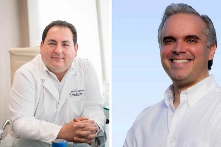 El doctor Mario Lama  y  Luis Miguel de Camps