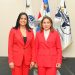 La presidenta de ANMEPRO, Verónica Núñez, y la ministra de la Mujer, Mayra Jiménez.