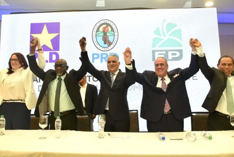 Representantes del PLD, PRD y Fuerza del Pueblo - Fuente externa.