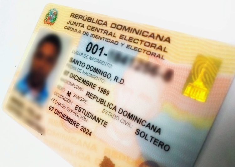 Cédula de identidad y electoral dominicana. - Fuente externa.