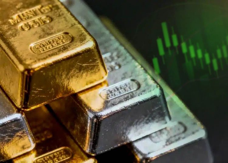 El oro y la plata caen por el alza del dólar y las tasas de interés.