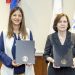 Odile Camilo Vincent, rectora de Unibe, y Georgia Anne Reid, vicepresidenta de Reid & Compañía.