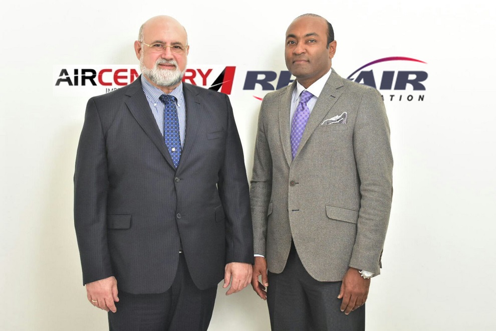 omar chaín lama, presidente de air century y danilo reynoso jimenez, presidente de rep air