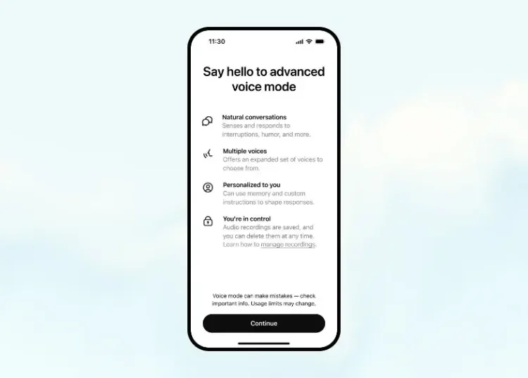 Este modelo incluye un 'Modo voz' avanzado, con el que permite elegir entre una serie de voces para personalizar la interacción con el 'chatbot'.