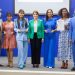 La periodista Massiel de Jesús junto a las colegas del Listín Diario Shaddai Eves, Carolina Pichardo y Yanibel Luna, en la entrega de los reconocimientos de la primera edición de Premio Periodismo de Juventud.