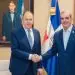 Luis Abinader recibe al canciller ruso, Serguéi Lavrov, en el Palacio Nacional.