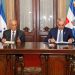 Luis Abinader y Nasry Asfura durante su encuentro en el Palacio Nacional.