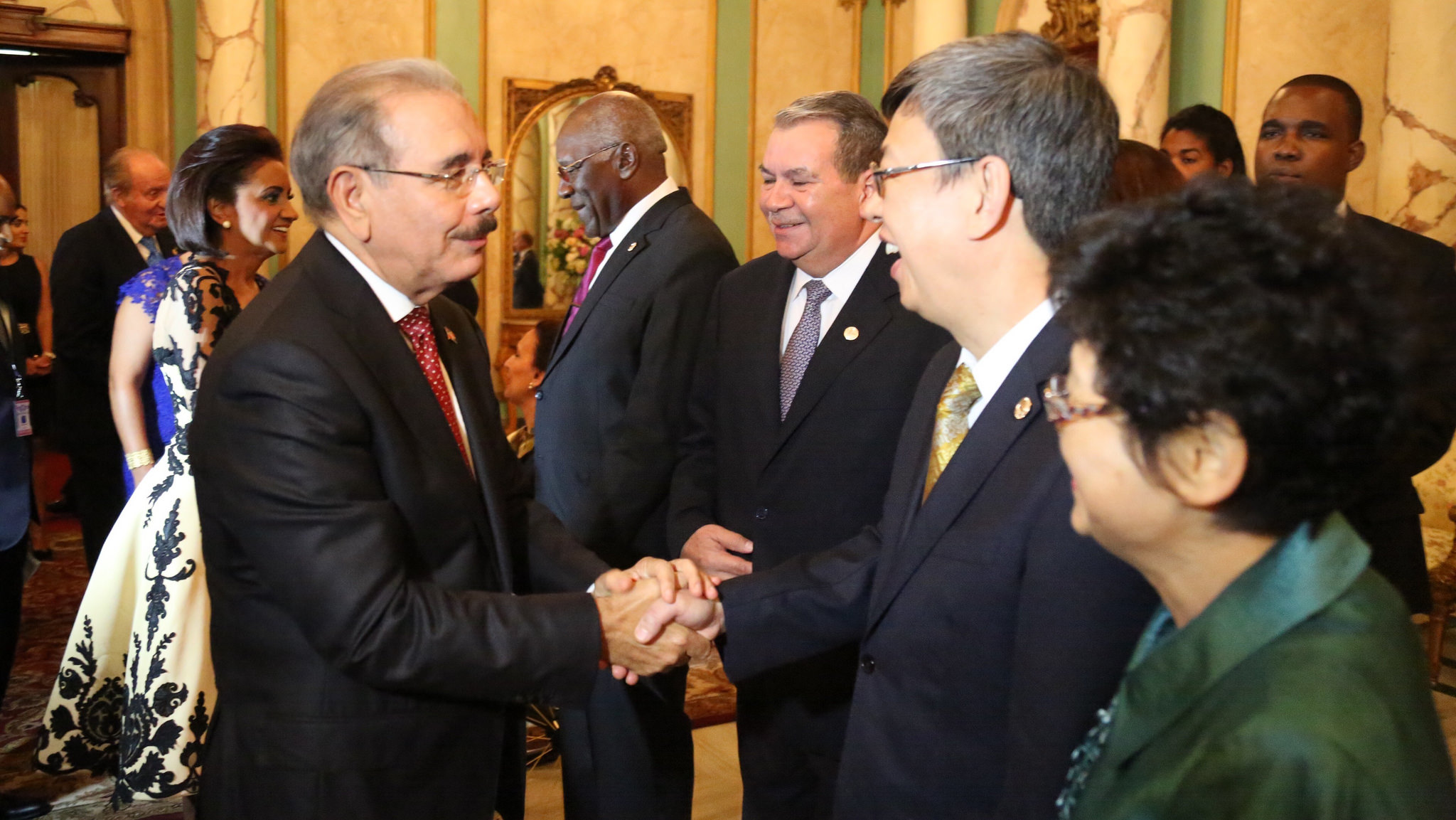 recepción en el palacio nacional