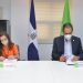 La presidenta de Jompéame, Katherine Nicole Motyka de León, y el director ejecutivo de la ARS Estatal, Dr. Santiago Hazim.