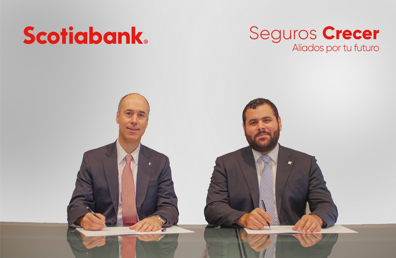 seguros crecer gonzalo parral y héctor rizek acuerdo scotiabank y crecer