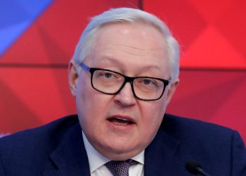 FILE PHOTO: Russian Deputy Foreign Minister Ryabkov speaks during a news conference in Moscow