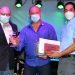 Silvano Suazo,  Felix del Río, de la lancha Panama Jack, y Jorge Subero.