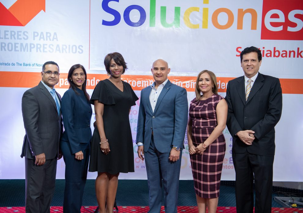 soluciones scotiabank elías martínez, yuberkis peña, raquel moratín, césar asiático, aldelisa marte y luis heyaime.