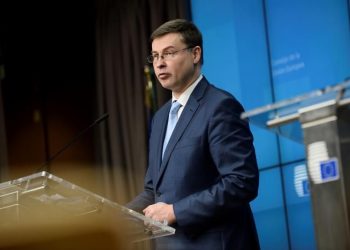 El vicepresidente económico de la CE, Valdis Dombrovskis. | Johanna Geron, EFE.