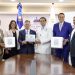 Wenceslao Soto, Karen Cepeda, Tim Tuccelli, ministro Daniel Rivera, Elías Dinzey y Juan Aybar. | Fuente externa.