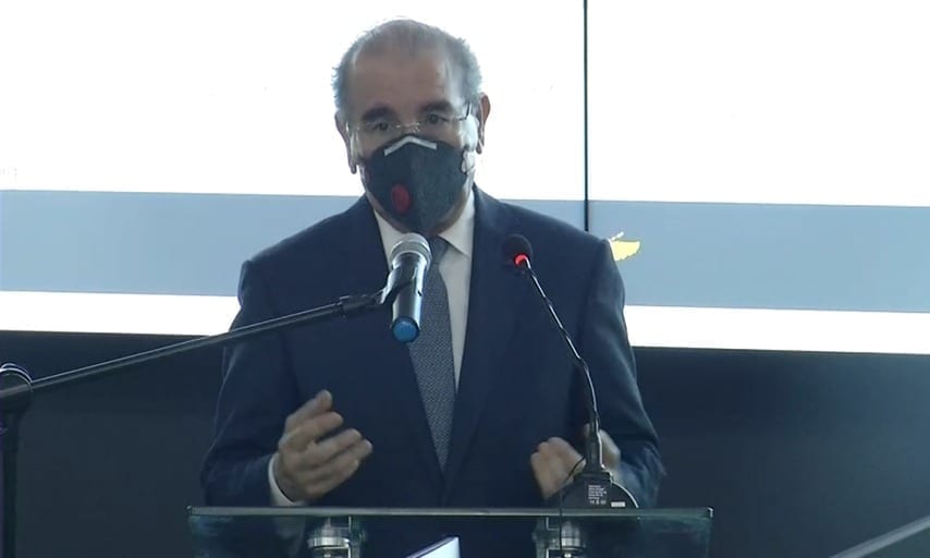 Danilo Medina durante el acto de inauguración del C5i