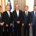 El encuentro entre los ejecutivos y el presidente Luis Abinader se realizó en el Palacio Nacional de esta capital. - Fuente externa.