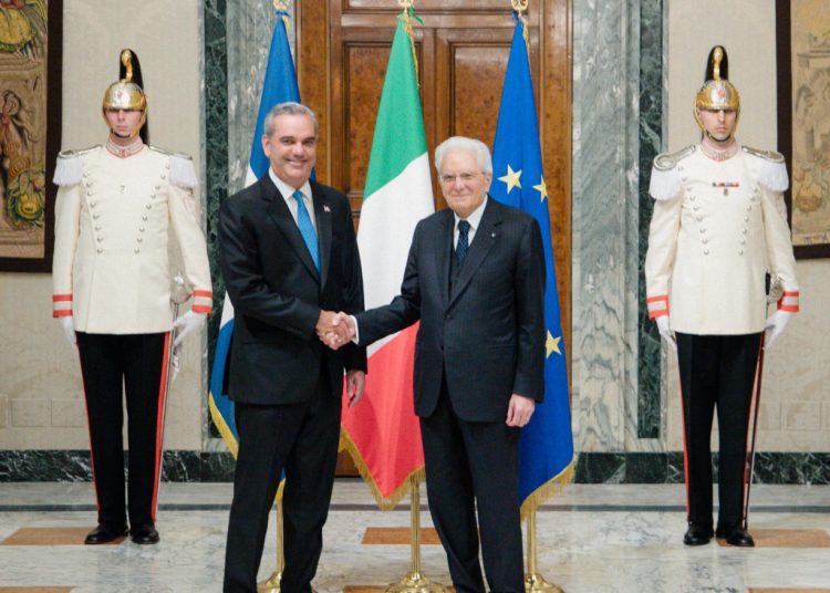 Luis Abinader, junto a Sergio Mattarella. - Fuente externa.