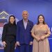 Adaunys Rodríguez, coordinadora de sala del Centro Cultural Banreservas Santiago; Persio Checo, artista expositor; y Gladialisa Pereyra, gerente del Centro.
