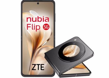Nubia Flip 5G funciona con Android 13 (Android T), cuenta con conectividad 5G, sistema NFC para pagos sin contacto y un puerto USB para la carga.