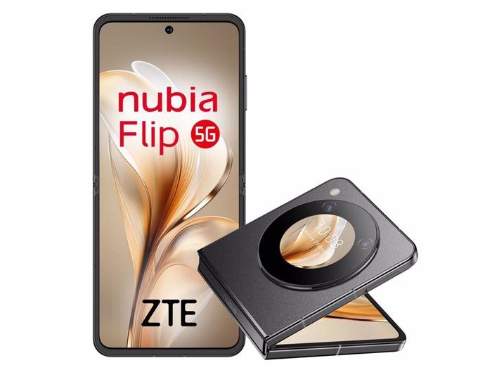 Nubia Flip 5G funciona con Android 13 (Android T), cuenta con conectividad 5G, sistema NFC para pagos sin contacto y un puerto USB para la carga.