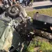 El accidente ocurrió en el kilómetro 72 de la Autopista Duarte, en dirección Santiago-Santo Domingo.