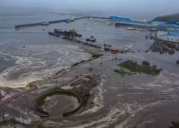 Cuatro grandes olas provocadas por el terremoto alcanzaron e inundaron la costa de una de las islas Kuriles del norte, Paramushir.