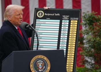 El mandatario dio un golpe en el tablero económico global en abril de 2025 al anunciar gravámenes "recíprocos" sobre importaciones de casi todos los países del mundo.