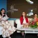 La presidente de la Asociación de Hoteles de Santo Domingo, Yudit García, junto a la directora ejecutiva de esa entidad, Fabeth Martínez, así como Mónika Infante, directora ejecutiva de Aerodom.