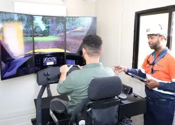 Recreación de forma virtual de las operaciones de la mina.