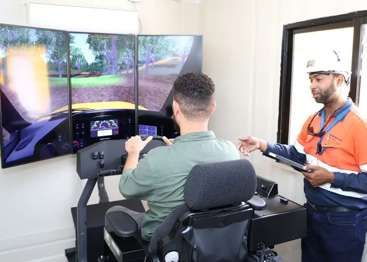 Recreación de forma virtual de las operaciones de la mina.