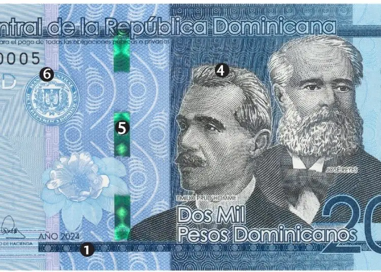 Estos billetes, cuya fabricación se ordenó mediante licitación pública internacional en abril de 2024, contienen las mismas características de seguridad de los billetes de RD$2,000.00 actualmente en circulación.