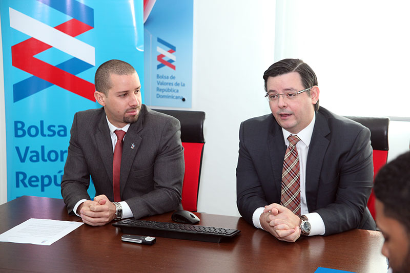 Alerso Pimentel y Felipe Amador, gerente de proyectos y gerente general de la bolsa, respectivamente. | BVRD