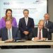 Firma del acuerdo entre AMCHAMDR y el World Trade Center Miami. - Fuente externa.