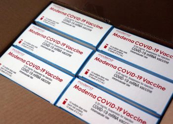 Cargamento de vacunas anticovid de la farmacéutica Moderna. | Janos Vajda, EFE.