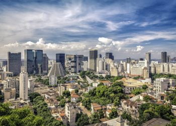 Centro de la ciudad financiera de Rio de Jainero, Brasil.