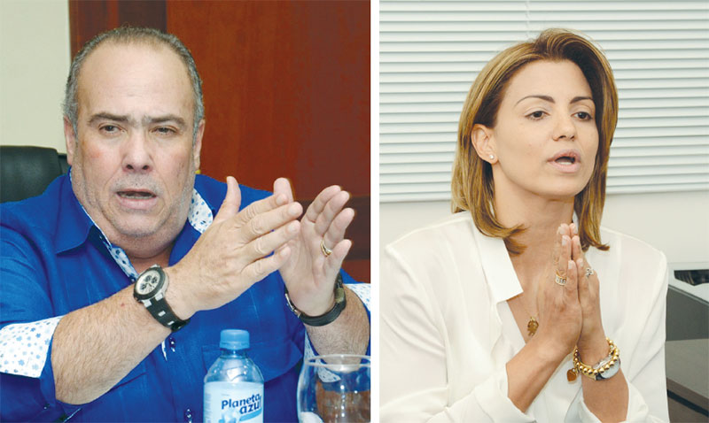 Charles Mariotti, presidente de la Comisión de I. y C. del Senado y Michelle Cohen, presidenta del Consejo de ProCompetencia.