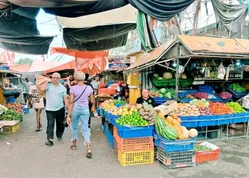 Estanterías de colmado con productos de consumo masivo afectados por alzas de precios.