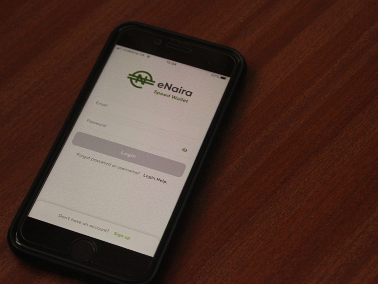 Página de registro de la. moneda digital eNaira. | CoinDesk.